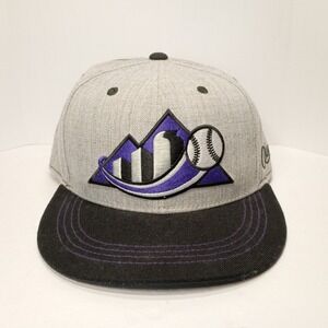 Aksels Colorado Rockies Snapback Hat Gray Black Purple MLB Baseball Cap